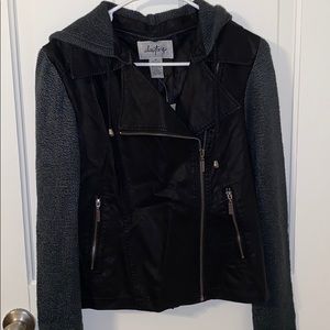 DAYTRIP Green and Black Leather Jacket; NWT